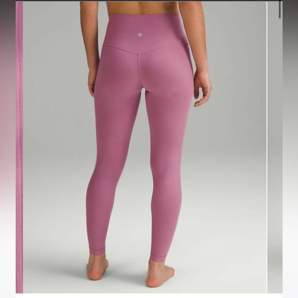 lululemon athletica Pants - NWT New LULULEMON HR High Rise Ribbed Align Pant 28” Legging VLVD Velvet Dust 2